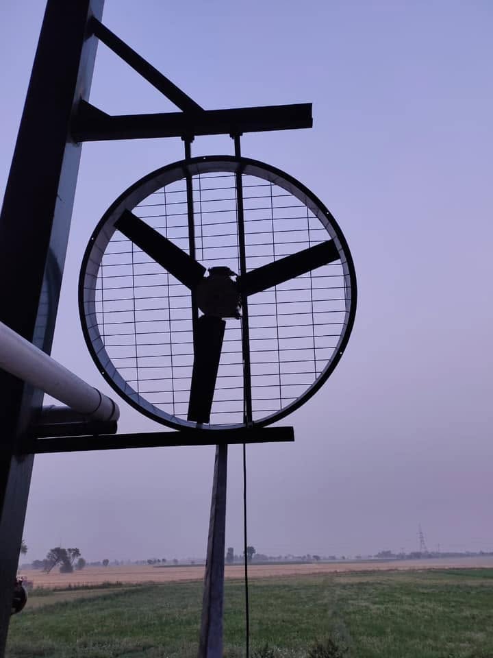 Shed ventilation fan with field view